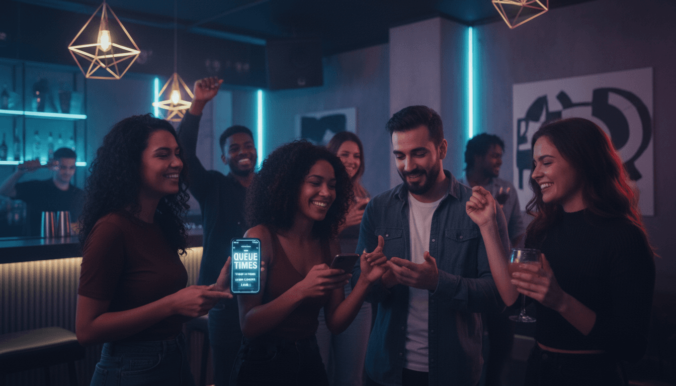 Cyprus nightlife district with vibrant street activity