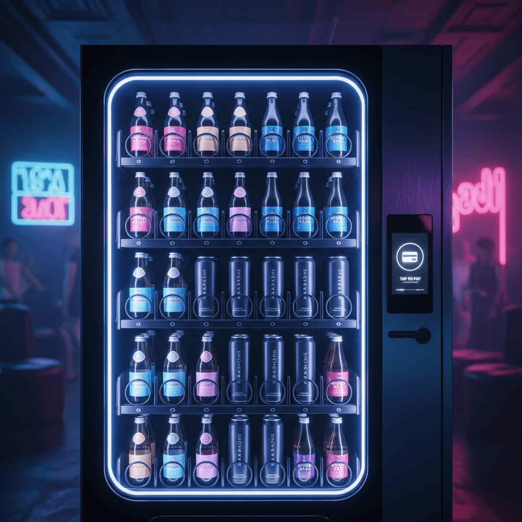 AromaGo perfume vending machine in nightlife district